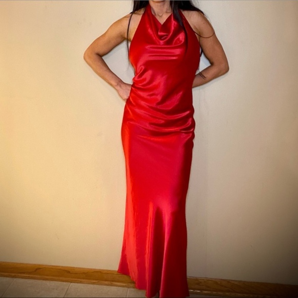 NWT Lauren Ralph Lauren red dress maxi